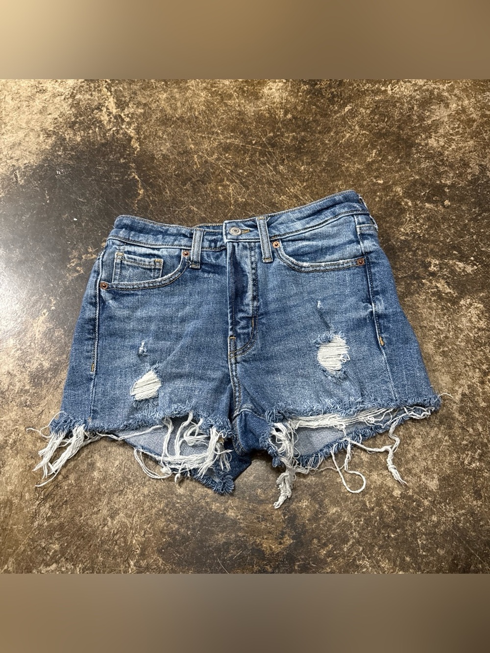 Old Navy Distressed Blue Denim Cutoff Shorts